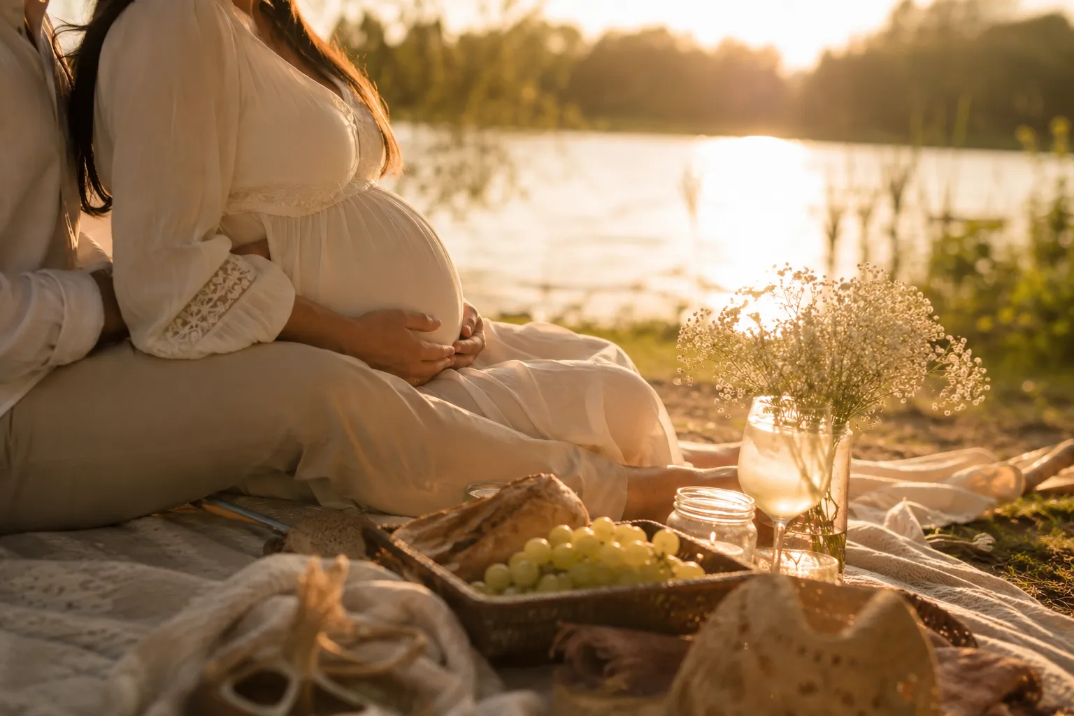 Babybauchshooting in der Natur