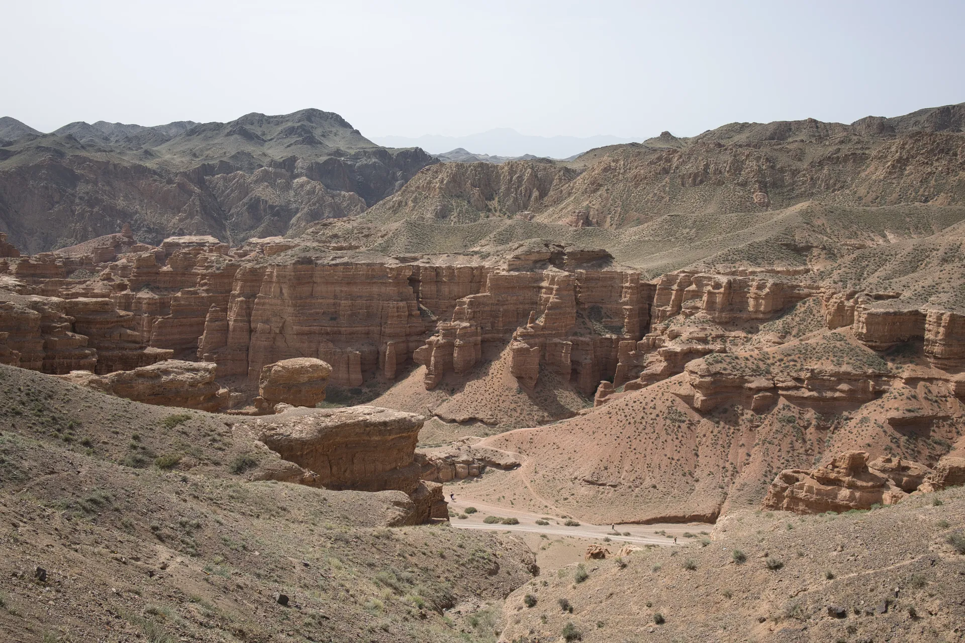 Detailaufnahme der Felsen im Charyn Canyon